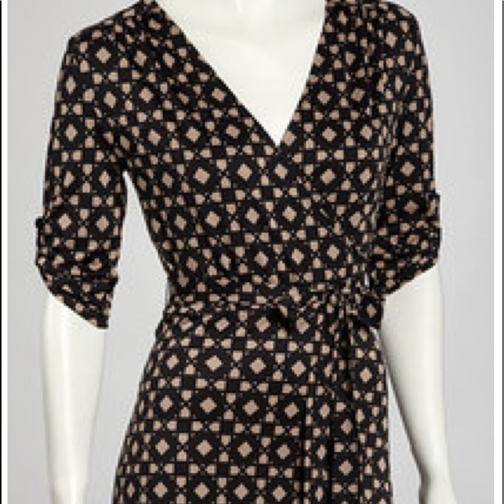 AA Studio Beige & Black Dress